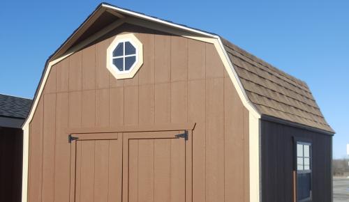 highwall style-gambrel roof-barn style storage shed prince edward county ontario