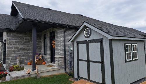 Cape Cod shed installed in Belleville Ontario Better Way Sheds