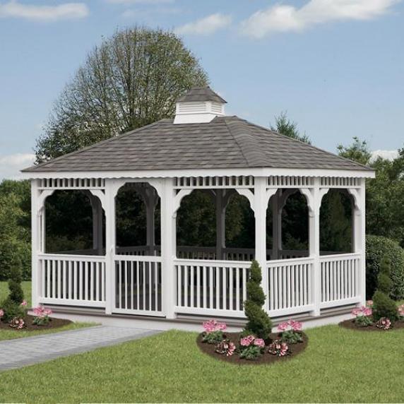 Octagon Vinyl Gazebo-Oval Vinyl Gazebo-Square Vinyl Gazebo-Rectangle Vinyl Gazebo