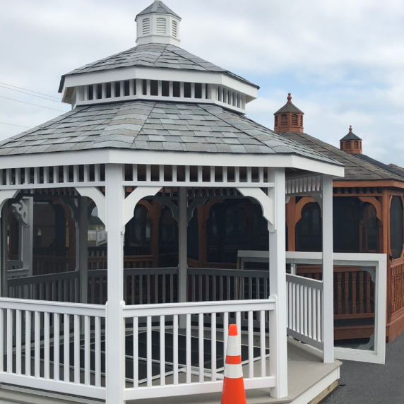 12' Octagon_white vinyl_pegoda_cupola