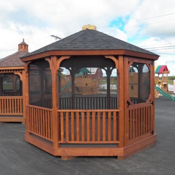 Gazebo-Wooden-Screened-Octagon-TIMBERLINE