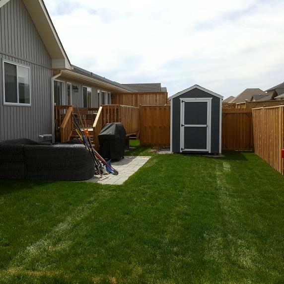 Garden Style storage shed 6x8 in the back yard