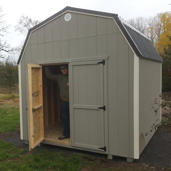 This style uses fewer materials. Shed Roof Styles : High Wall Gambrel Roof Attic Loft Storage Shed Better Way Sheds