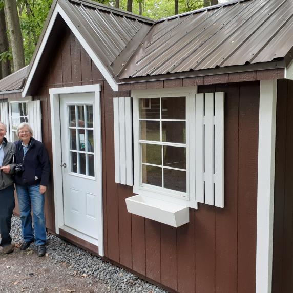 Chalet storage shed brown