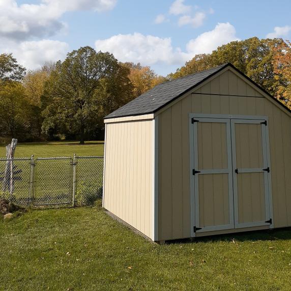 Wooden storage shed