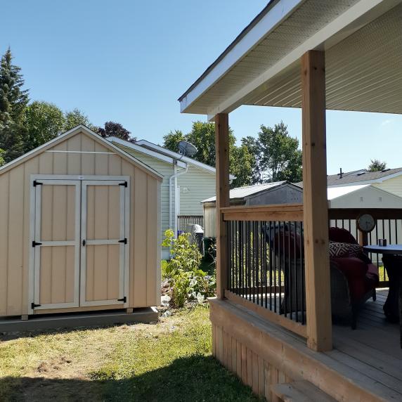 Wooden storage shed