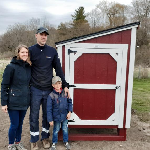 Lean-to chicken coop