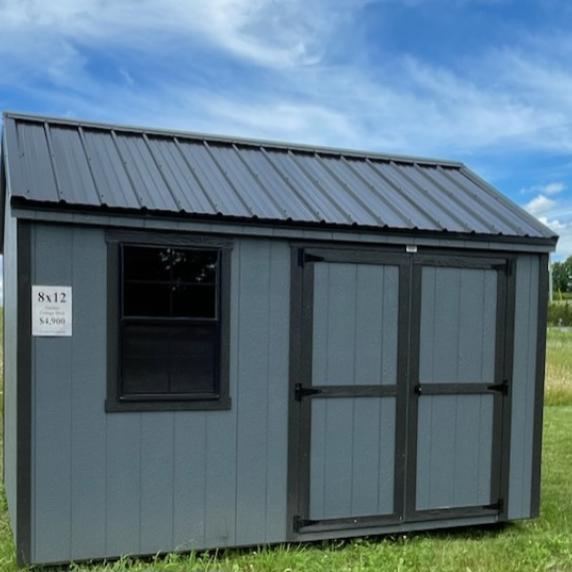 Garden Cottage Shed by Better Way Sheds door &amp; window in 12' side outside